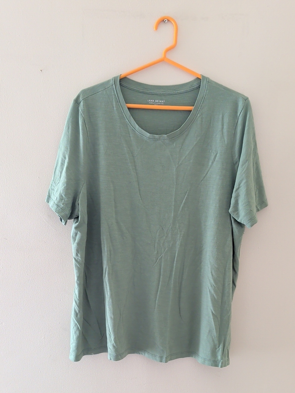 Lane Bryant Short-Sleeve Crew Tee — Sage Green